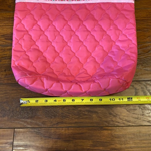 Cinda B Essential Tote Quilted Calypso Pink Shoulder Bag Purse Snap Bright - Picture 6 of 9